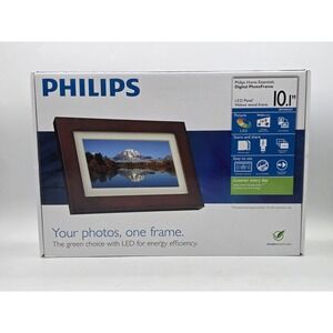 PHILIPS  10.1" Home Essentials LCD Digital Photo Wood Frame - Used - Very Good